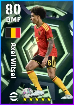 Axel Witsel eFootball 2026 player card — 80 OVR DMF