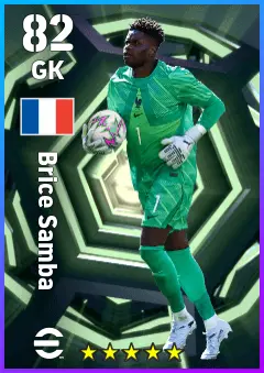 Brice Samba eFootball 2026 player card — 82 OVR GK