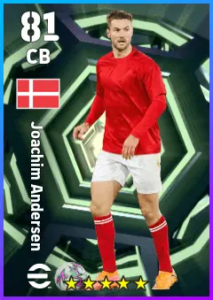 Joachim Andersen eFootball 2026 player card — 81 OVR CB