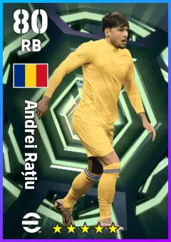 Andrei Ratiu eFootball 2026 player card — 80 OVR RB