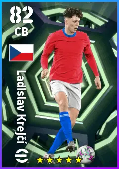 Ladislav Krejci eFootball 2026 player card — 82 OVR CB