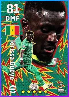 Idrissa Gueye eFootball 2026 player card — 81 OVR DMF