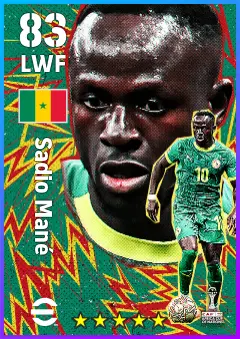 Sadio Mane eFootball 2026 player card — 83 OVR LWF