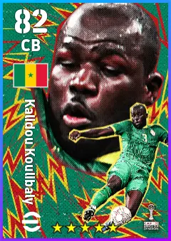 Kalidou Koulibaly eFootball 2026 player card — 82 OVR CB