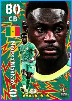 Moussa Niakhate eFootball 2026 player card — 80 OVR CB