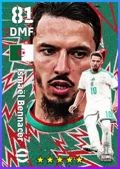 Ismael Bennacer eFootball 2026 player card — 81 OVR DMF