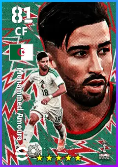 Mohammed Amoura eFootball 2026 player card — 81 OVR CF