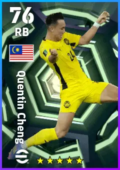 Quentin Cheng eFootball 2026 player card — 76 OVR RB