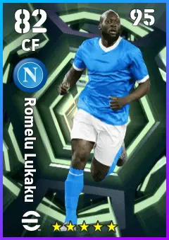 Romelu Lukaku eFootball 2026 player card — 82 OVR CF