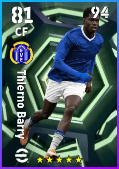 Thierno Barry eFootball 2026 player card — 81 OVR CF