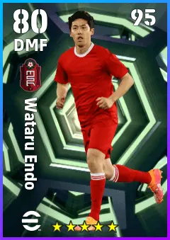Wataru Endo eFootball 2026 player card — 80 OVR DMF