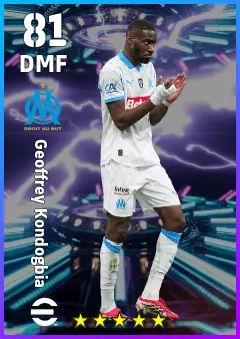 Geoffrey Kondogbia eFootball 2026 player card — 81 OVR DMF