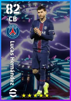 Lucas Hernandez eFootball 2026 player card — 82 OVR CB