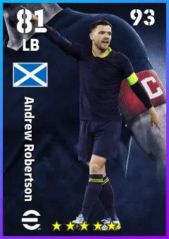Andrew Robertson eFootball 2026 player card — 81 OVR LB