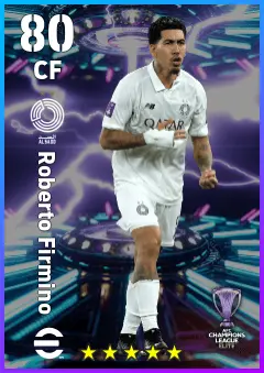 Roberto Firmino eFootball 2026 player card — 80 OVR CF