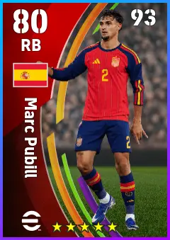 Marc Pubill eFootball 2026 player card — 80 OVR RB