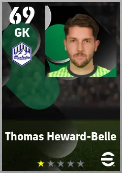 Thomas Heward-Belle eFootball 2026 player card — 69 OVR GK