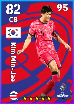 Kim Min-Jae eFootball 2026 player card — 82 OVR CB