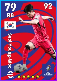 Seol Young-Woo eFootball 2026 player card — 79 OVR RB