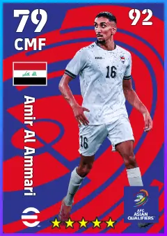 Amir Al Ammari eFootball 2026 player card — 79 OVR CMF