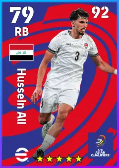 Hussein Ali eFootball 2026 player card — 79 OVR RB