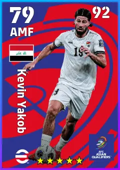 Kevin Yakob eFootball 2026 player card — 79 OVR AMF