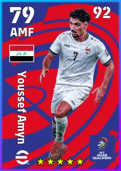 Youssef Amyn eFootball 2026 player card — 79 OVR AMF