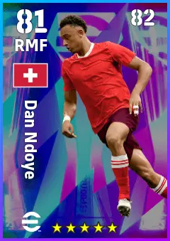 Dan Ndoye eFootball 2026 player card, 81 OVR RMF