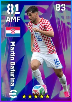 Martin Baturina eFootball 2026 player card, 81 OVR AMF