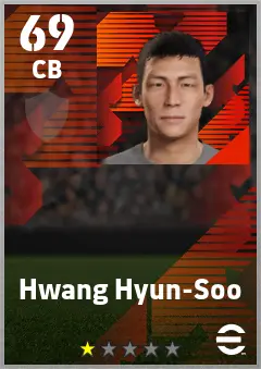 Hwang Hyun-Soo eFootball 2026 player card — 69 OVR CB