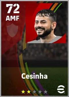 Cesinha eFootball 2026 player card — 72 OVR AMF