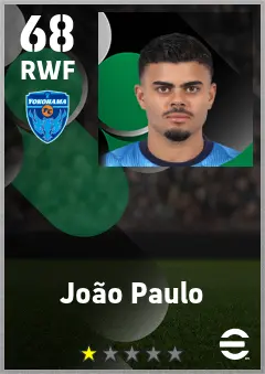 Joao Paulo eFootball 2026 player card — 68 OVR RWF