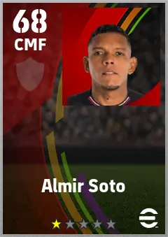 Almir Soto eFootball 2026 player card — 68 OVR CMF