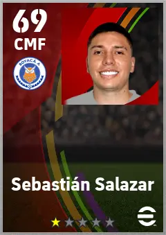Sebastian Salazar eFootball 2026 player card — 69 OVR CMF