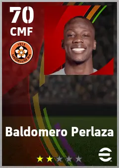 Baldomero Perlaza eFootball 2026 player card — 70 OVR CMF