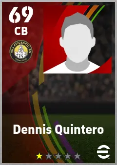 Dennis Quintero eFootball 2026 player card — 69 OVR CB