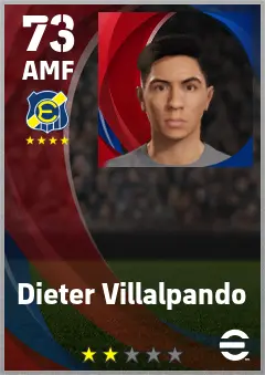 Dieter Villalpando eFootball 2026 player card — 73 OVR AMF
