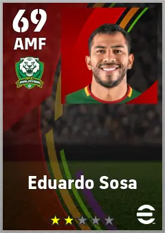 Eduardo Sosa eFootball 2026 player card — 69 OVR AMF