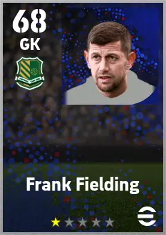 Frank Fielding eFootball 2026 player card — 68 OVR GK