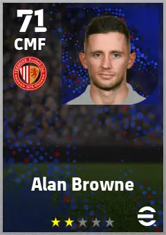Alan Browne eFootball 2026 player card — 71 OVR CMF