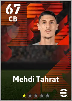 Mehdi Tahrat eFootball 2026 player card — 67 OVR CB