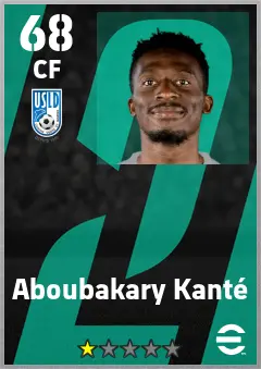 Aboubakary Kante eFootball 2026 player card — 68 OVR CF