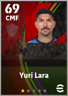 Yuri Lara eFootball 2026 player card — 69 OVR CMF