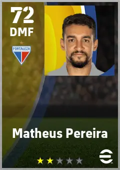 Matheus Pereira eFootball 2026 player card — 72 OVR DMF