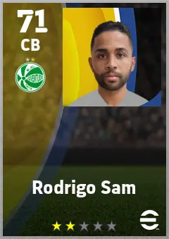 Rodrigo Sam eFootball 2026 player card — 71 OVR CB