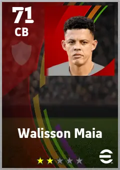 Walisson Maia eFootball 2026 player card — 71 OVR CB