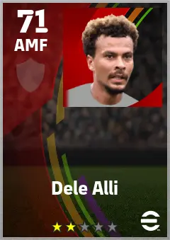 Dele Alli eFootball 2026 player card — 71 OVR AMF