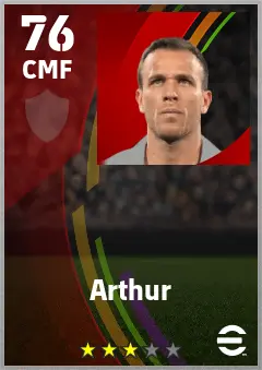 Arthur eFootball 2026 player card — 76 OVR CMF