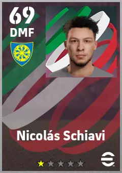 Nicolas Schiavi eFootball 2026 player card — 69 OVR DMF
