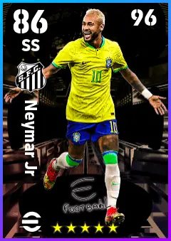 Neymar Jr eFootball 2026 player card — 86 OVR SS
